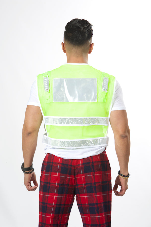 Unisex High Tech Vest  LED Lights  Safety Vest #EMSV19005