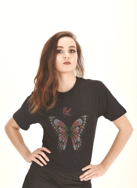 トップス youhee butterfly aplique t-shirt ☆送料・関税込☆YOUHEE☆BUTTERFLY APLIQUE T-SHIRTS☆ (YOUHEE