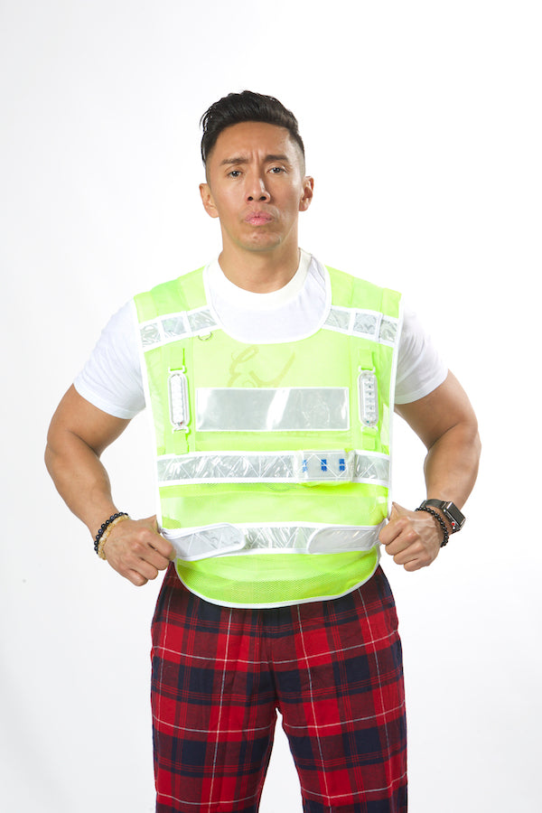 Unisex High Tech Vest  LED Lights  Safety Vest #EMSV19005