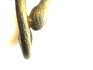 Women's Brass Snake Cleopatra Serpent Bangle Bracelet EM-BBL