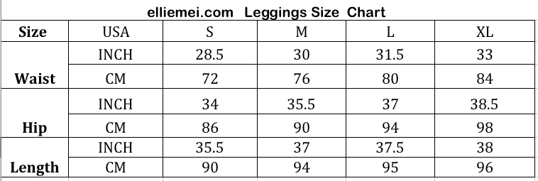 legging size chart activewear size chart