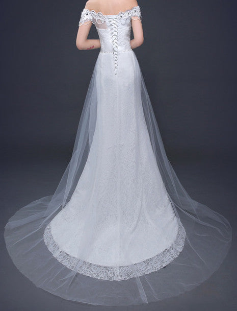 Wedding Dresses Online  White Mermaid Lace Dress  ITEM NO EMW100017